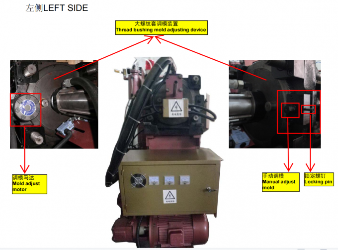 la cámara caliente a presión máquina de fundición la estructura del lado izquierdo