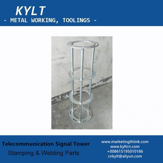 piezas de la soldadura al acero de la torre de la señal de la telecomunicación